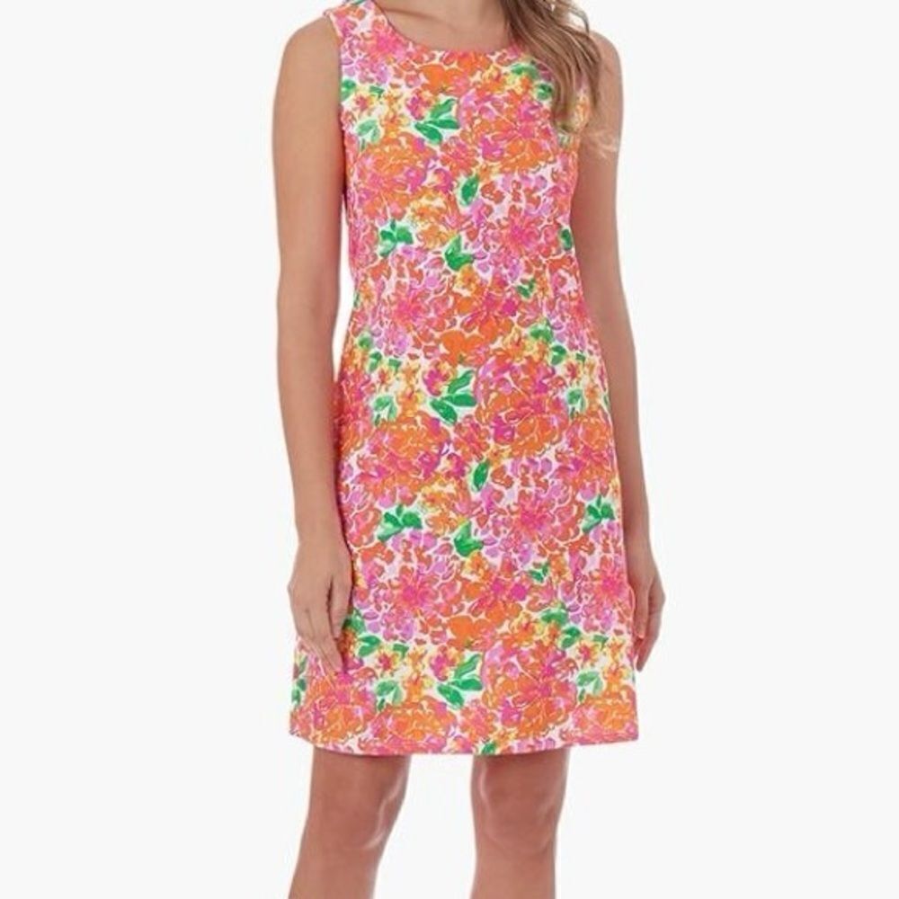 Jude Connally Beth Sleeveless Mini Dress Orange White Green Pink Small